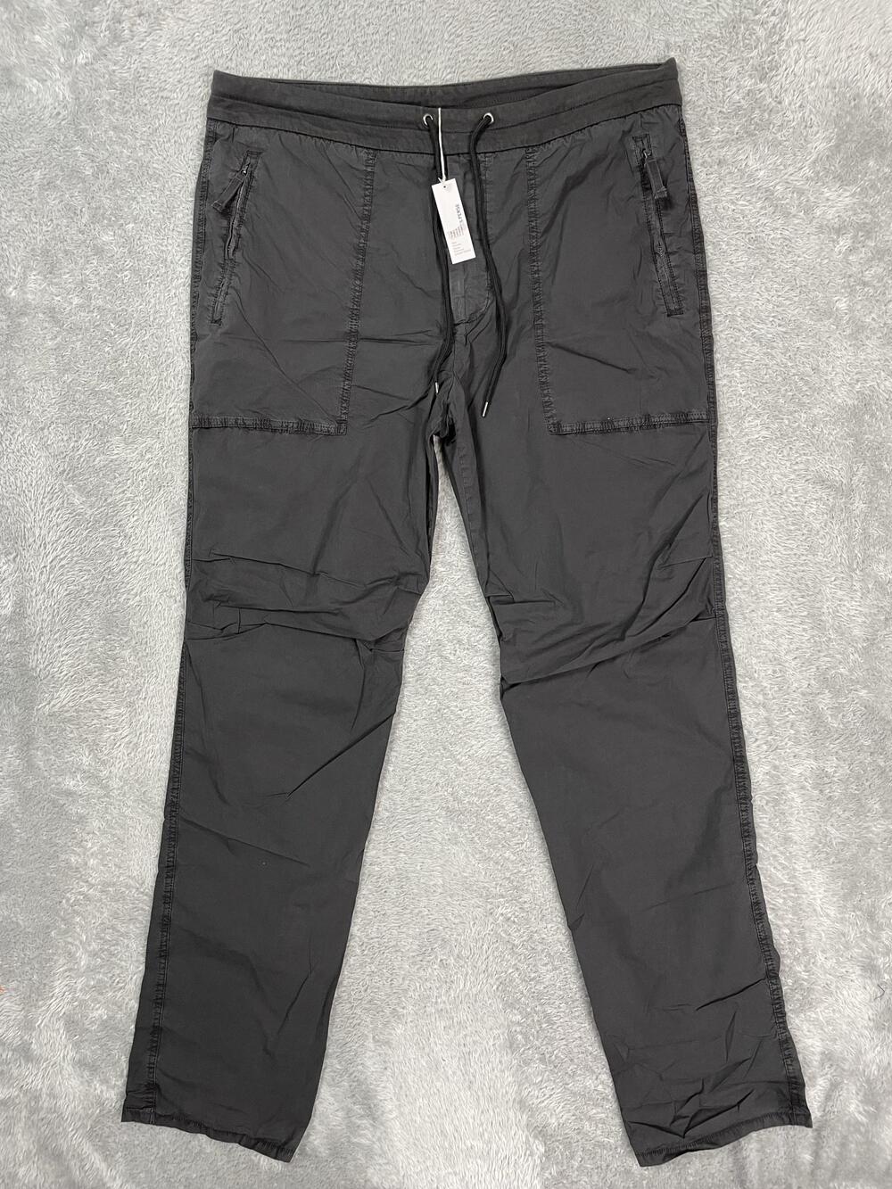 James Perse Jogger Pants Mens 38 Gray Stretch Zip Pocket NWT Casual Travel